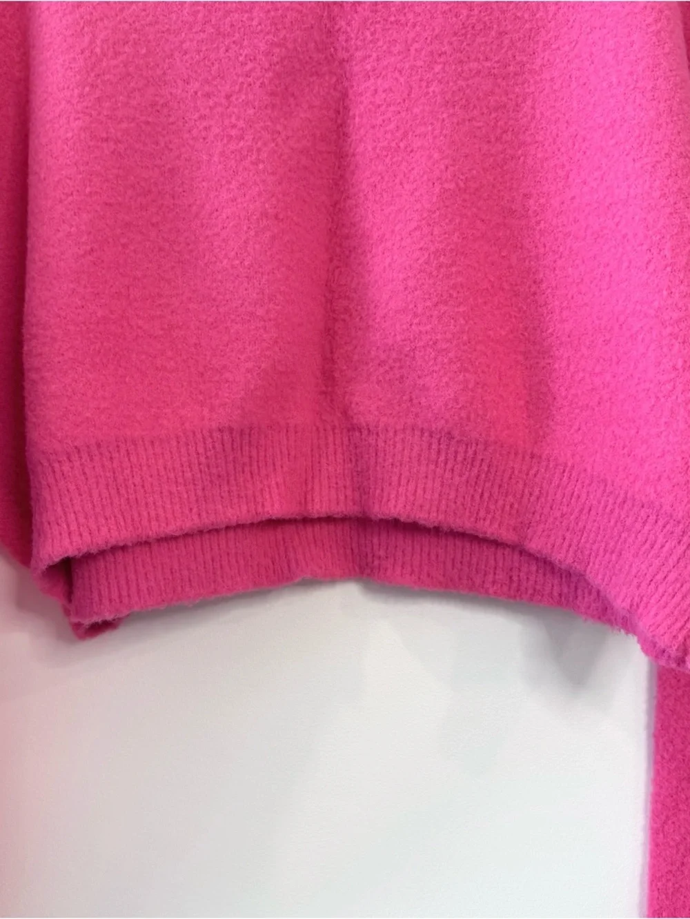 Zara Fuzzy Turtleneck Cropped Sweater / Pink / S - Picture 6 of 8